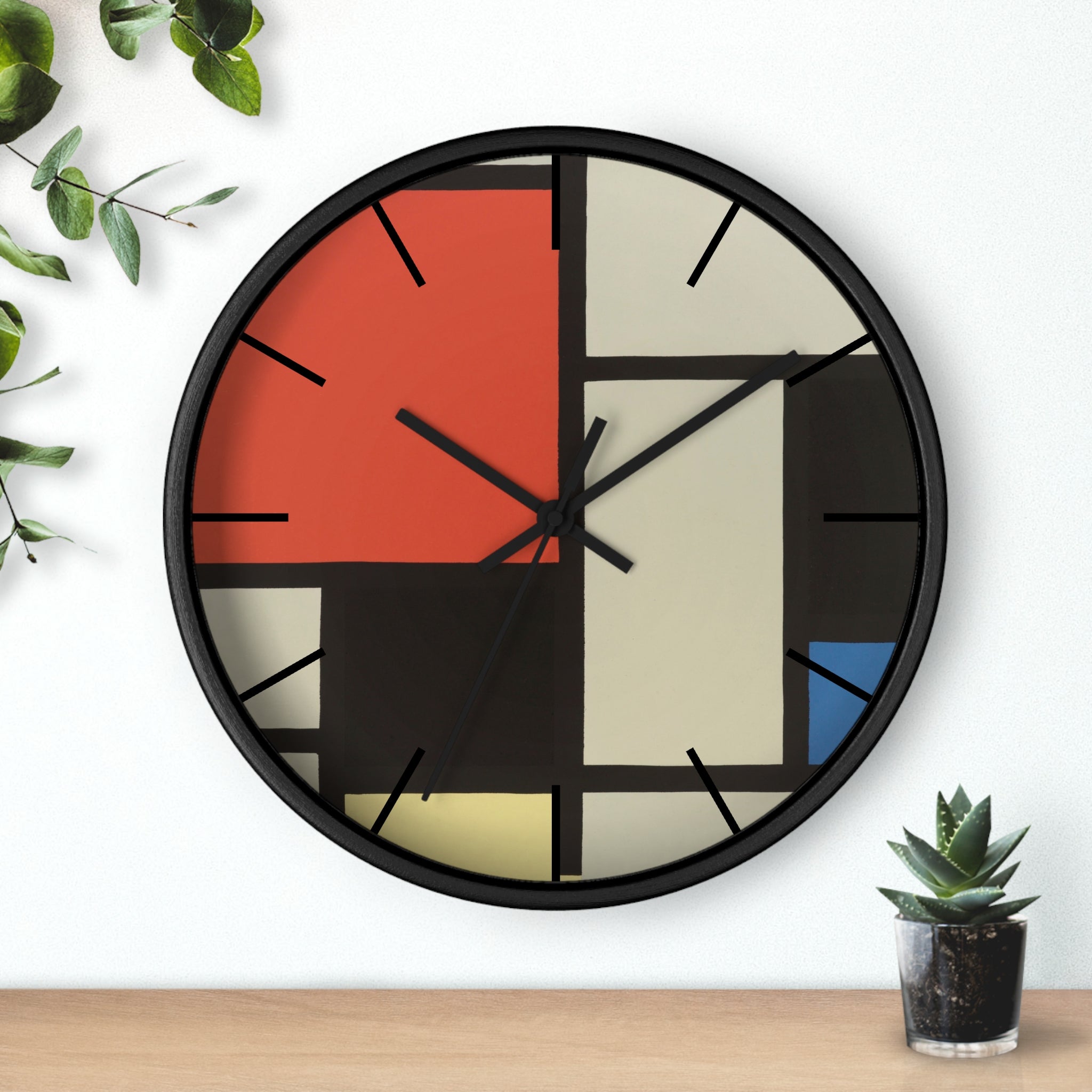 Custom Masters of Art Piet Mondrian Composition Premium Wall Clock - POPvault