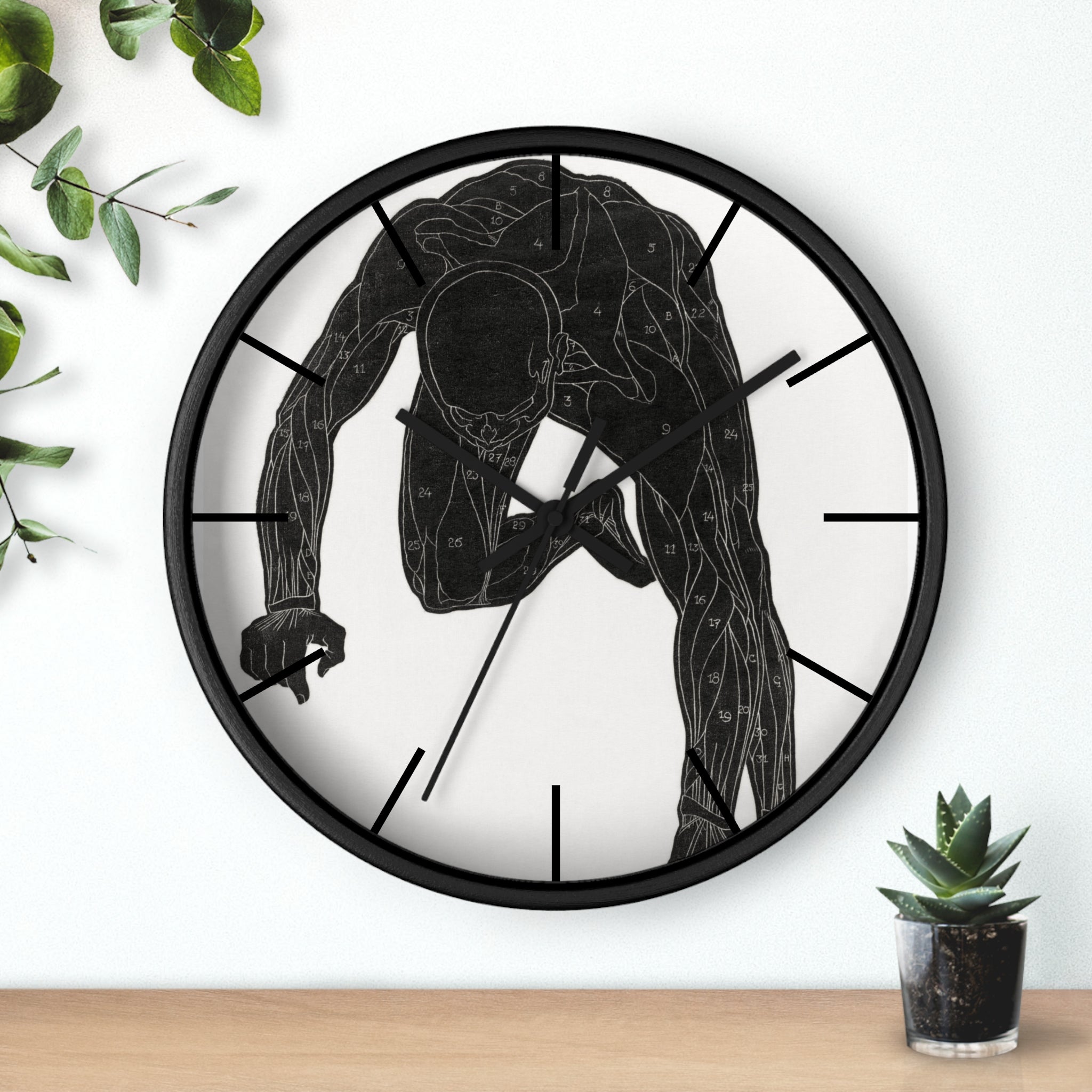 Custom Masters of Art Reijer Stolk Anatomical Study of a Man Premium Wall Clock - POPvault