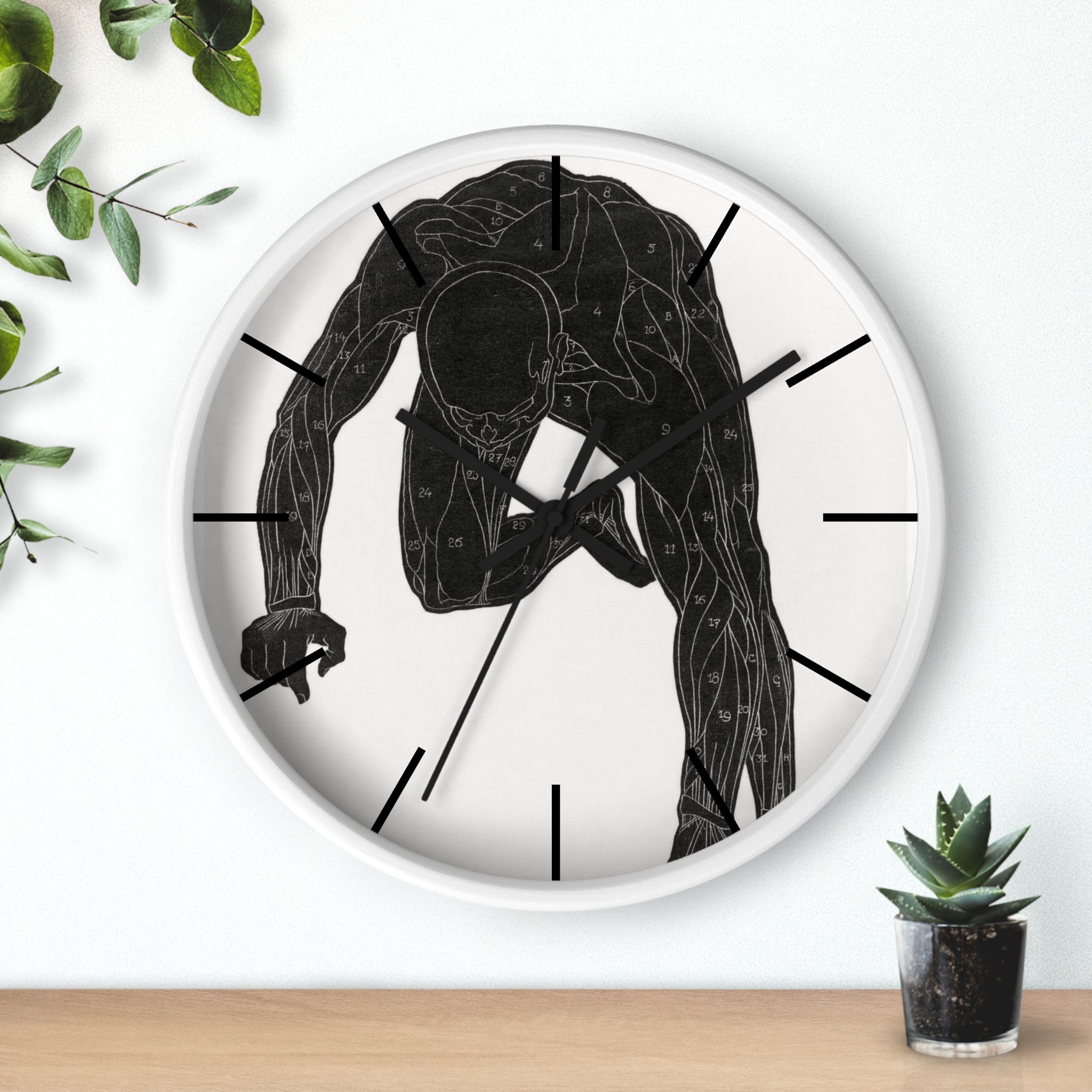 Custom Masters of Art Reijer Stolk Anatomical Study of a Man Premium Wall Clock - POPvault