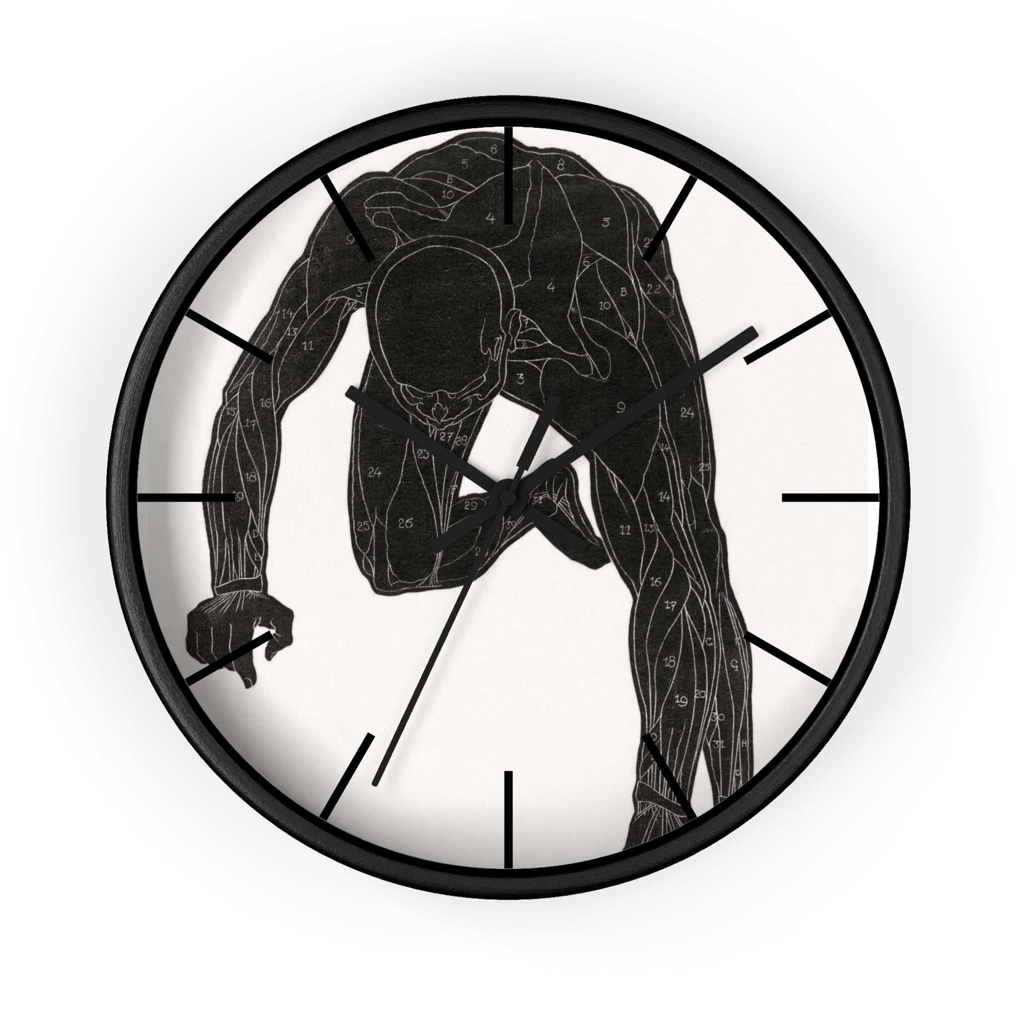 Custom Masters of Art Reijer Stolk Anatomical Study of a Man Premium Wall Clock - POPvault