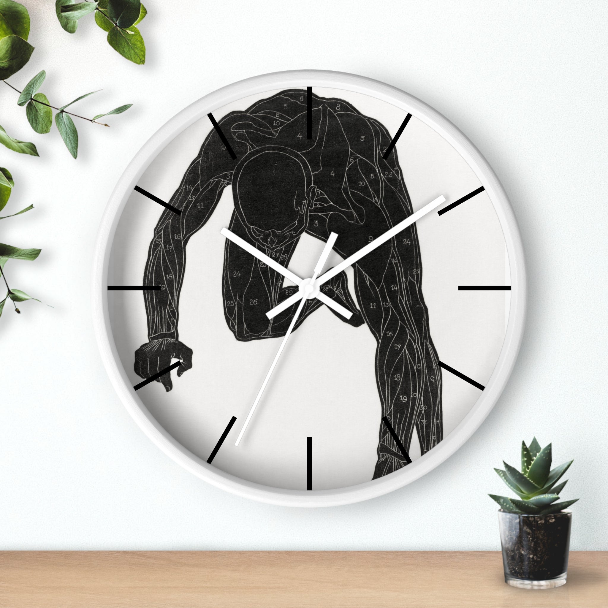 Custom Masters of Art Reijer Stolk Anatomical Study of a Man Premium Wall Clock - POPvault