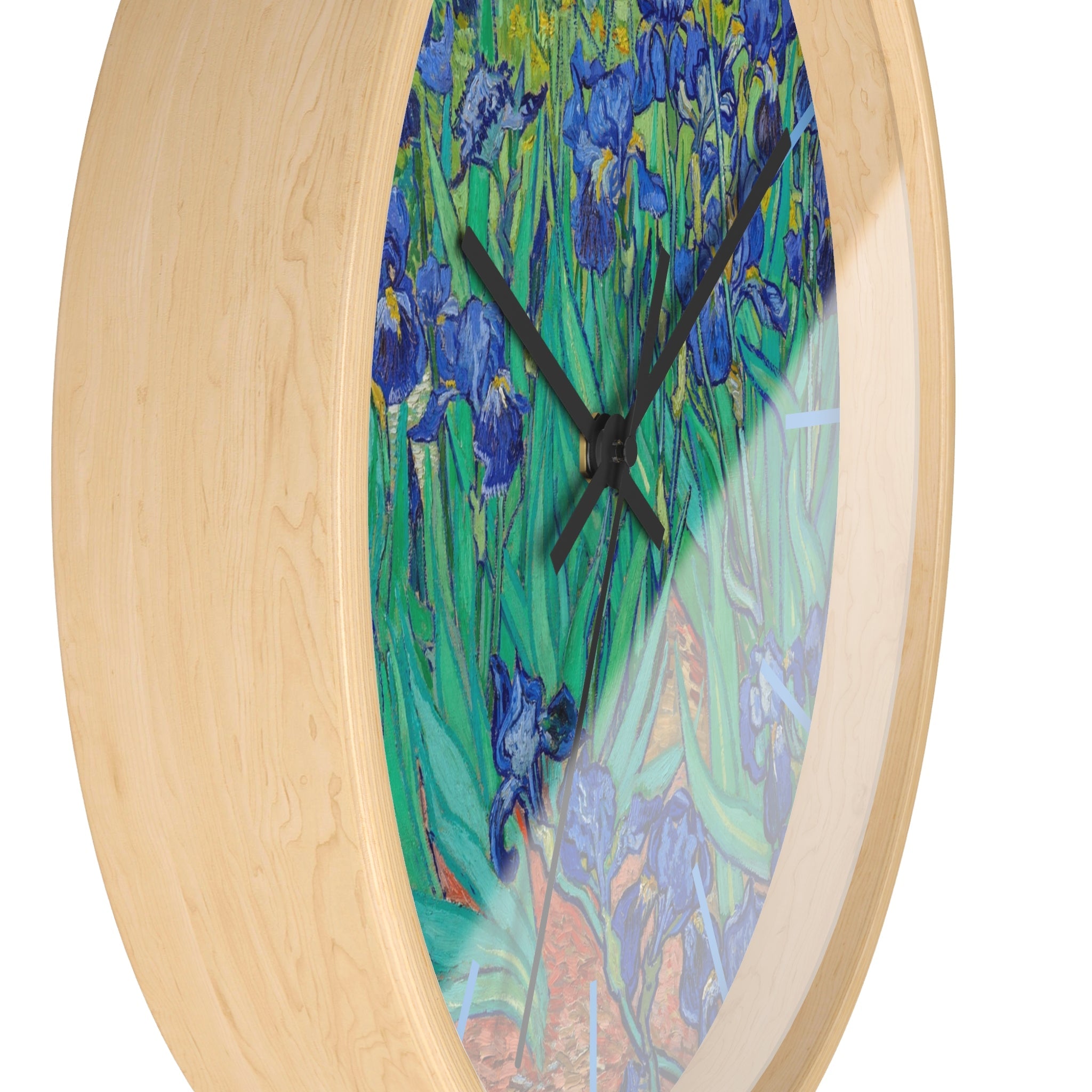 Custom Masters of Art Van Gogh Irises Premium Wall Clock - POPvault