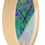 Custom Masters of Art Van Gogh Irises Premium Wall Clock - POPvault