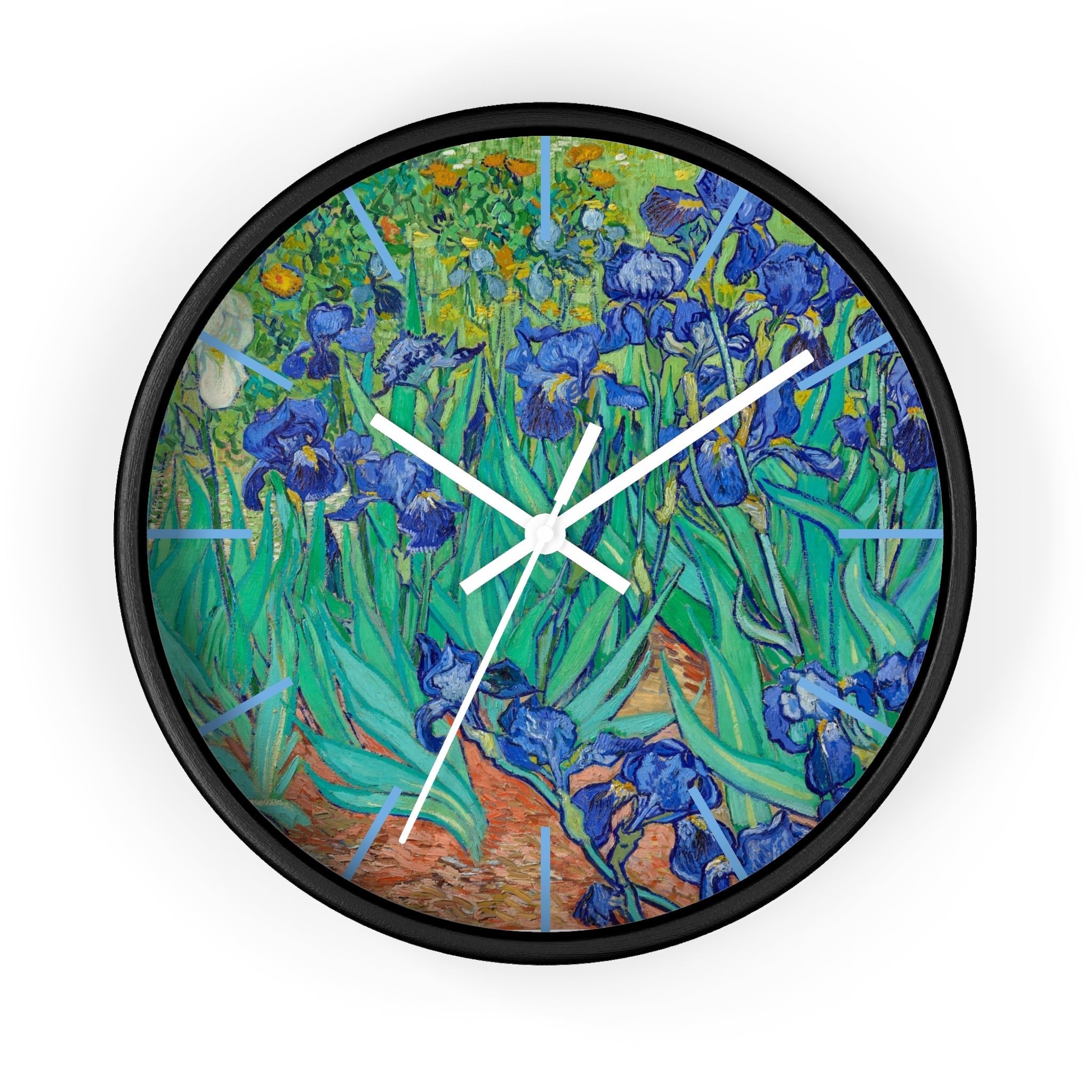 Custom Masters of Art Van Gogh Irises Premium Wall Clock - POPvault