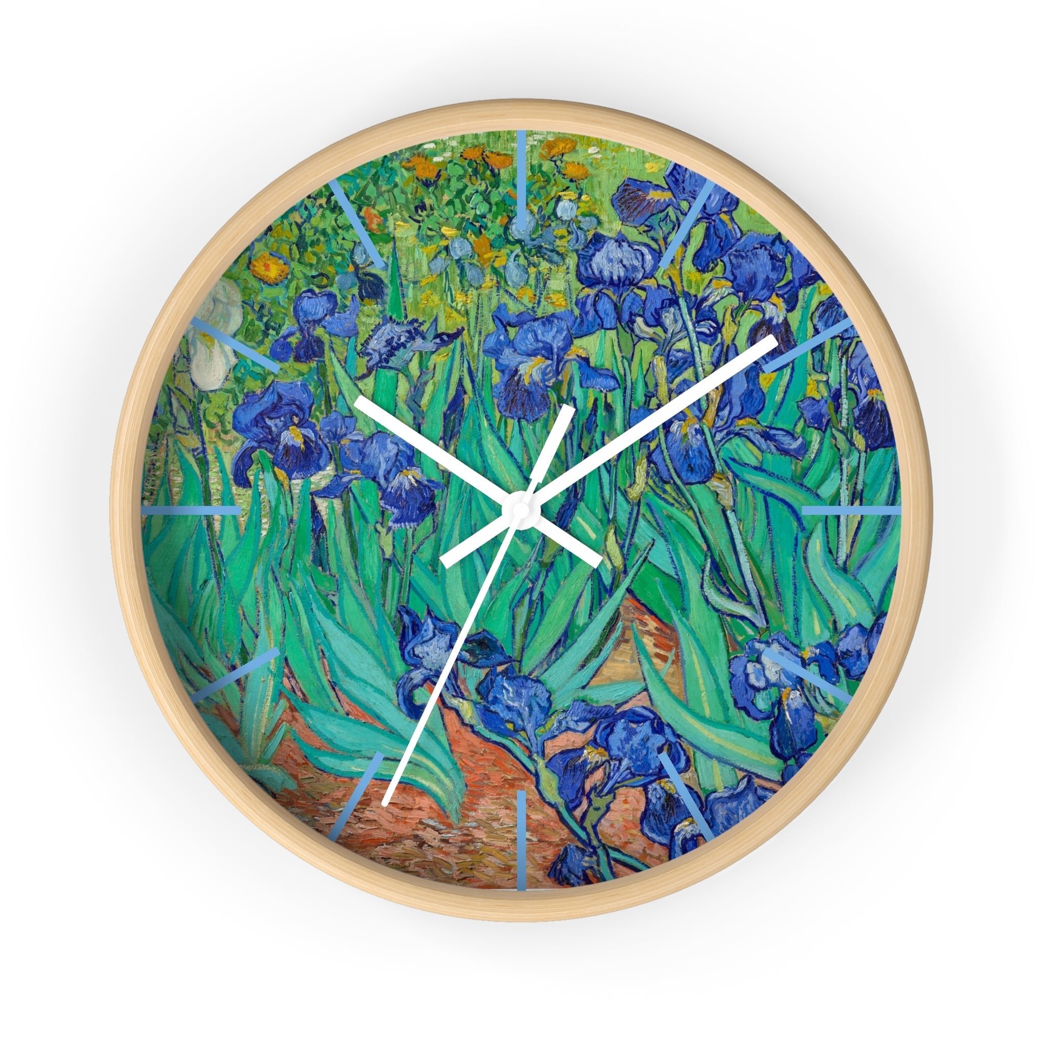 Custom Masters of Art Van Gogh Irises Premium Wall Clock - POPvault