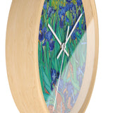 Custom Masters of Art Van Gogh Irises Premium Wall Clock - POPvault