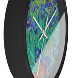 Custom Masters of Art Van Gogh Irises Premium Wall Clock - POPvault