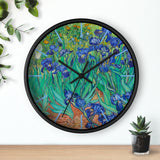 Custom Masters of Art Van Gogh Irises Premium Wall Clock - POPvault