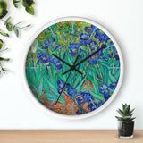 Custom Masters of Art Van Gogh Irises Premium Wall Clock - POPvault