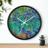 Custom Masters of Art Van Gogh Irises Premium Wall Clock - POPvault