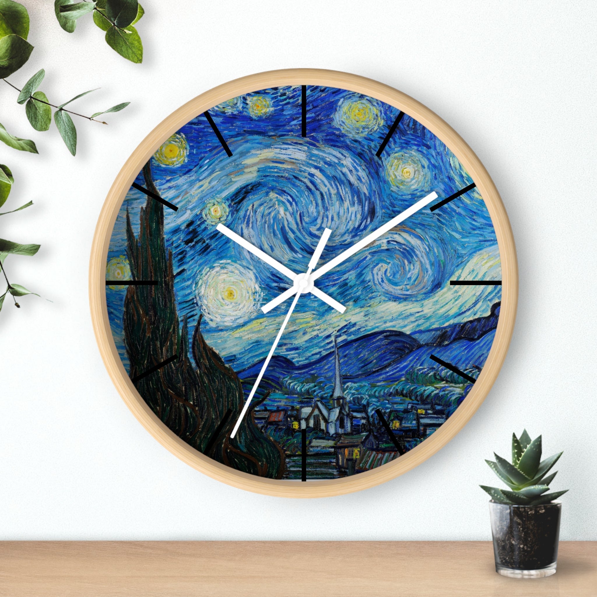 Custom Masters of Art Van Gogh Starry Night Premium Wall Clock - POPvault