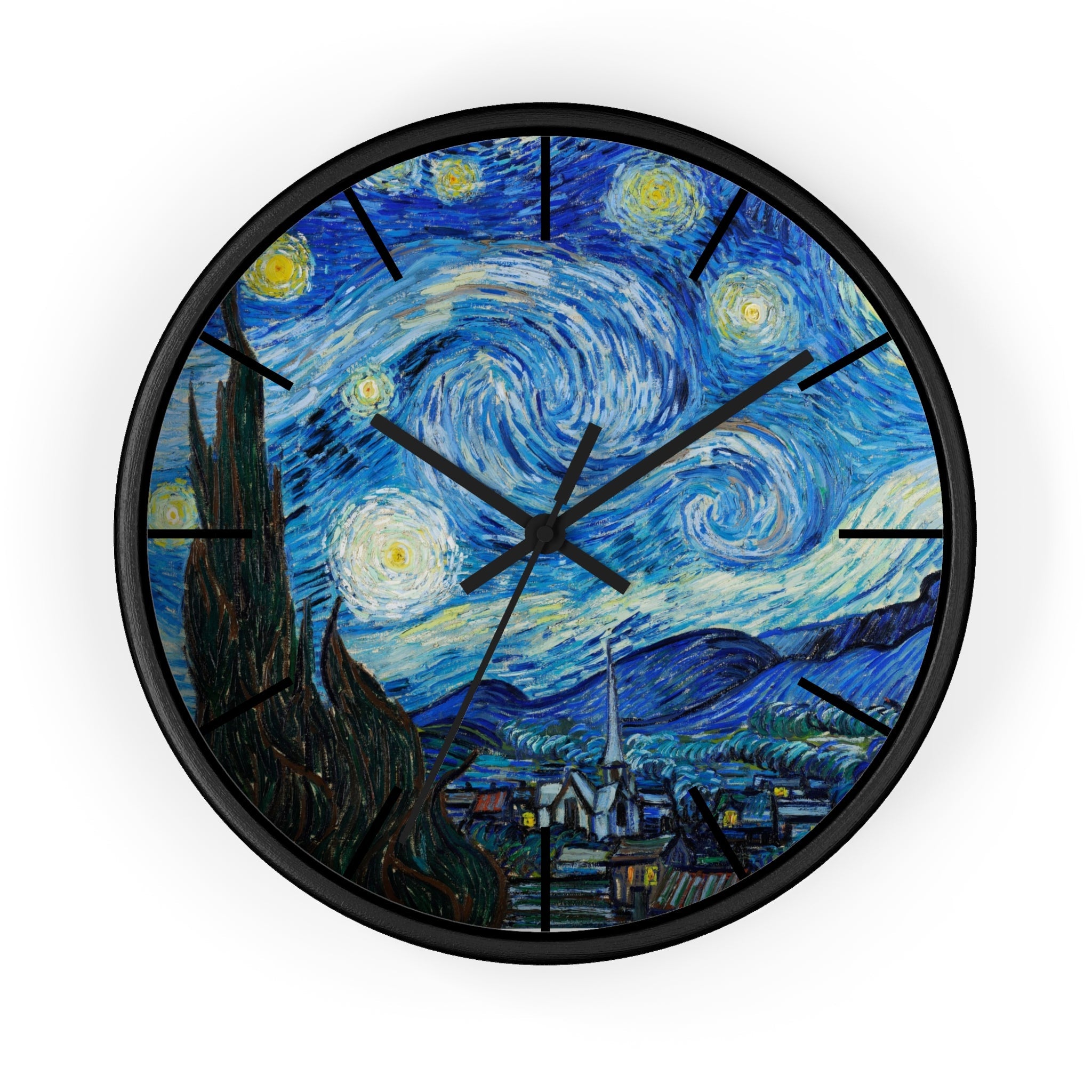 Custom Masters of Art Van Gogh Starry Night Premium Wall Clock - POPvault