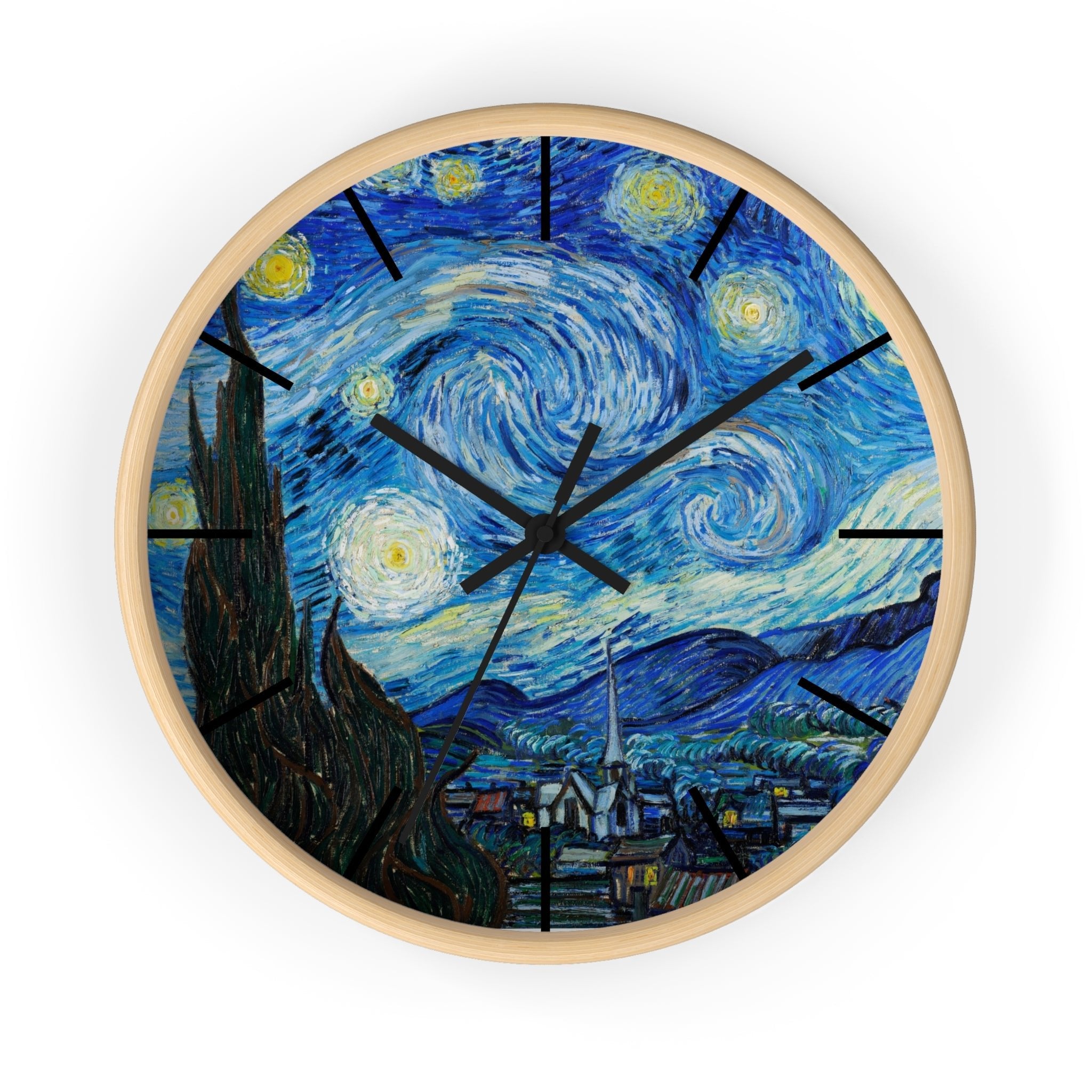 Custom Masters of Art Van Gogh Starry Night Premium Wall Clock - POPvault