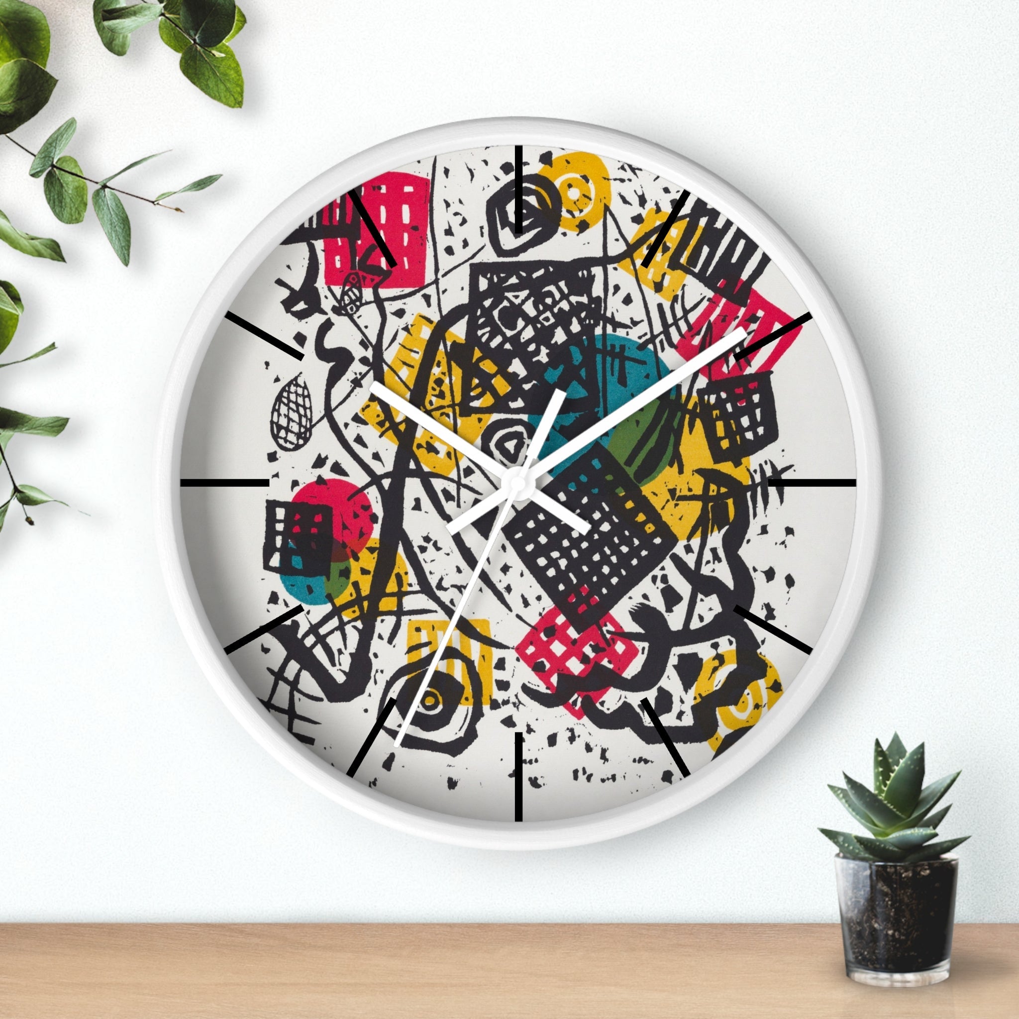 Custom Masters of Art Wassily Kandinsky Kleine Welten V (Small Worlds V) Premium Wall Clock - POPvault