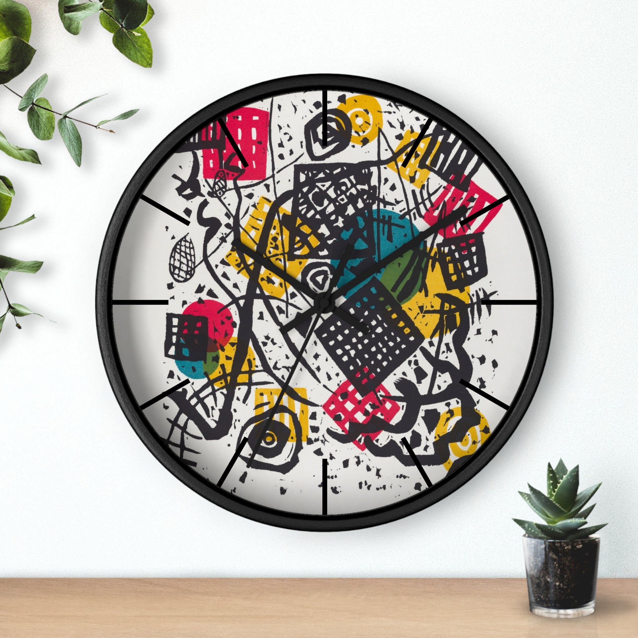 Custom Masters of Art Wassily Kandinsky Kleine Welten V (Small Worlds V) Premium Wall Clock - POPvault