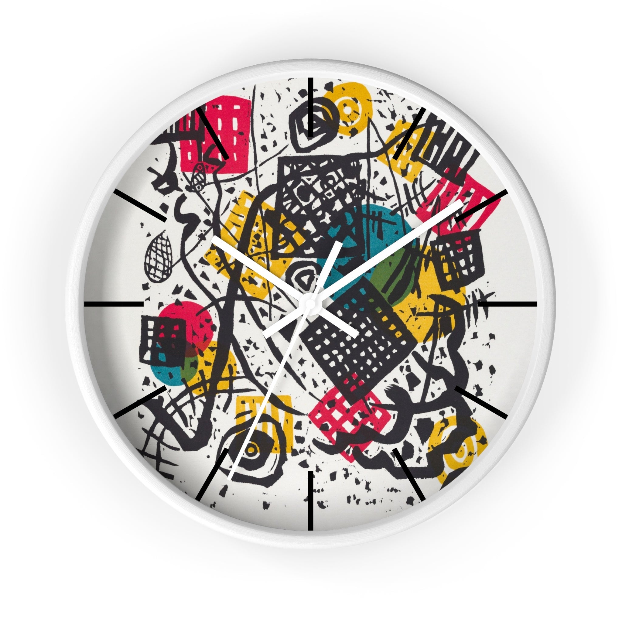 Custom Masters of Art Wassily Kandinsky Kleine Welten V (Small Worlds V) Premium Wall Clock - POPvault