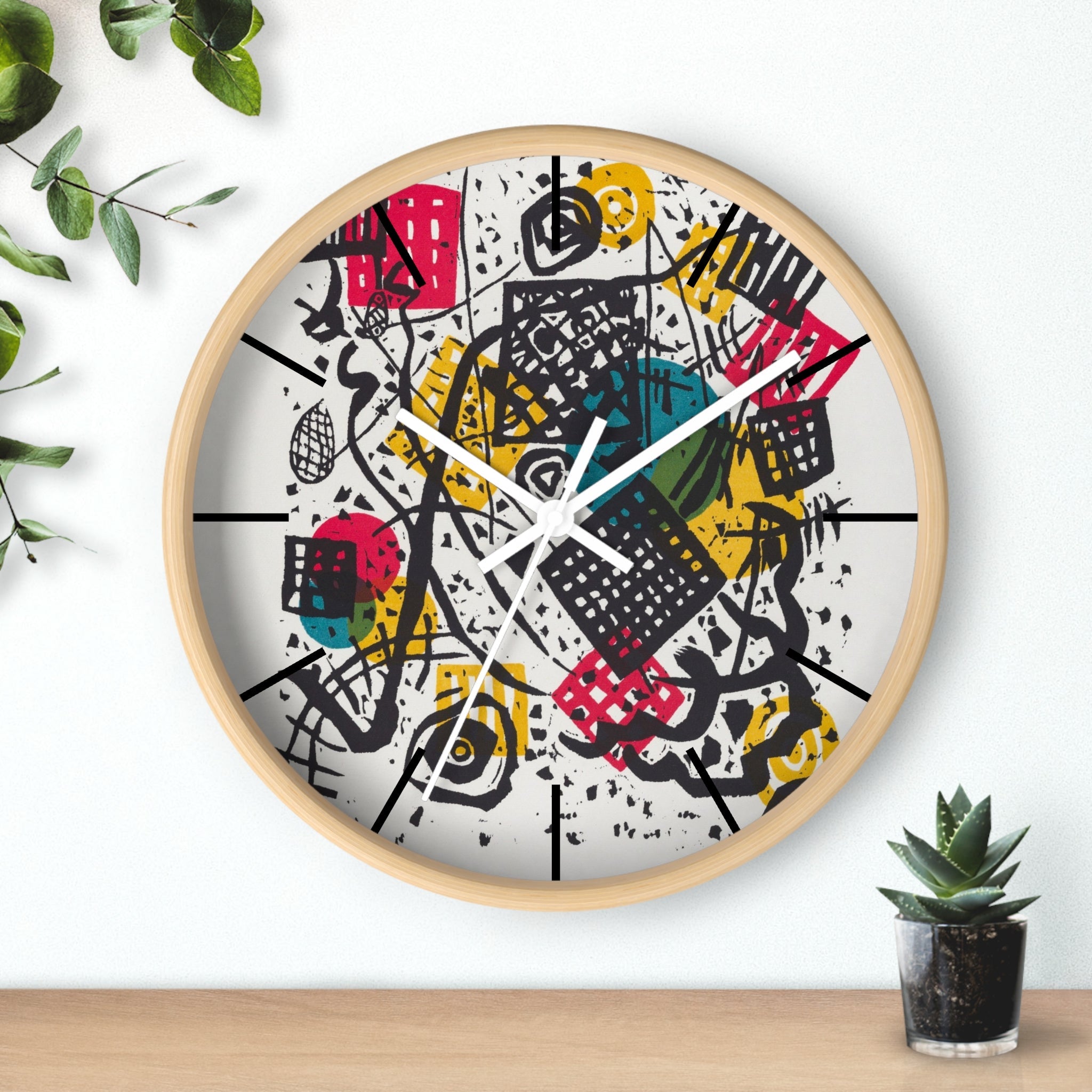 Custom Masters of Art Wassily Kandinsky Kleine Welten V (Small Worlds V) Premium Wall Clock - POPvault