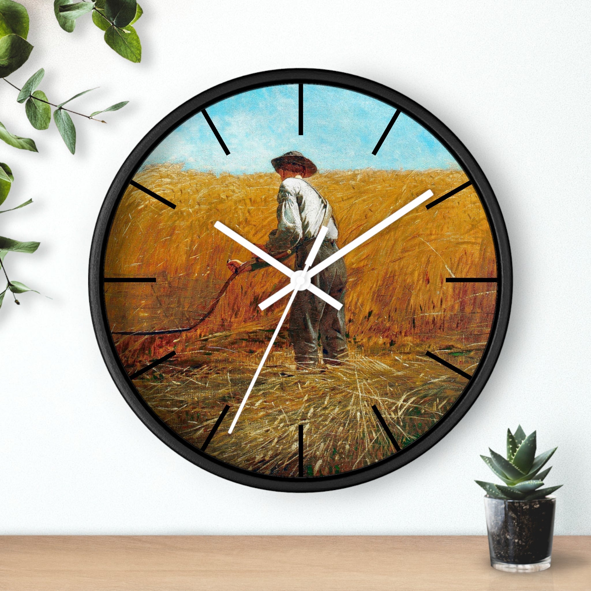 Custom Masters of Art Winslow Homer The Veteran in a New Field Premium Wall Clock - POPvault