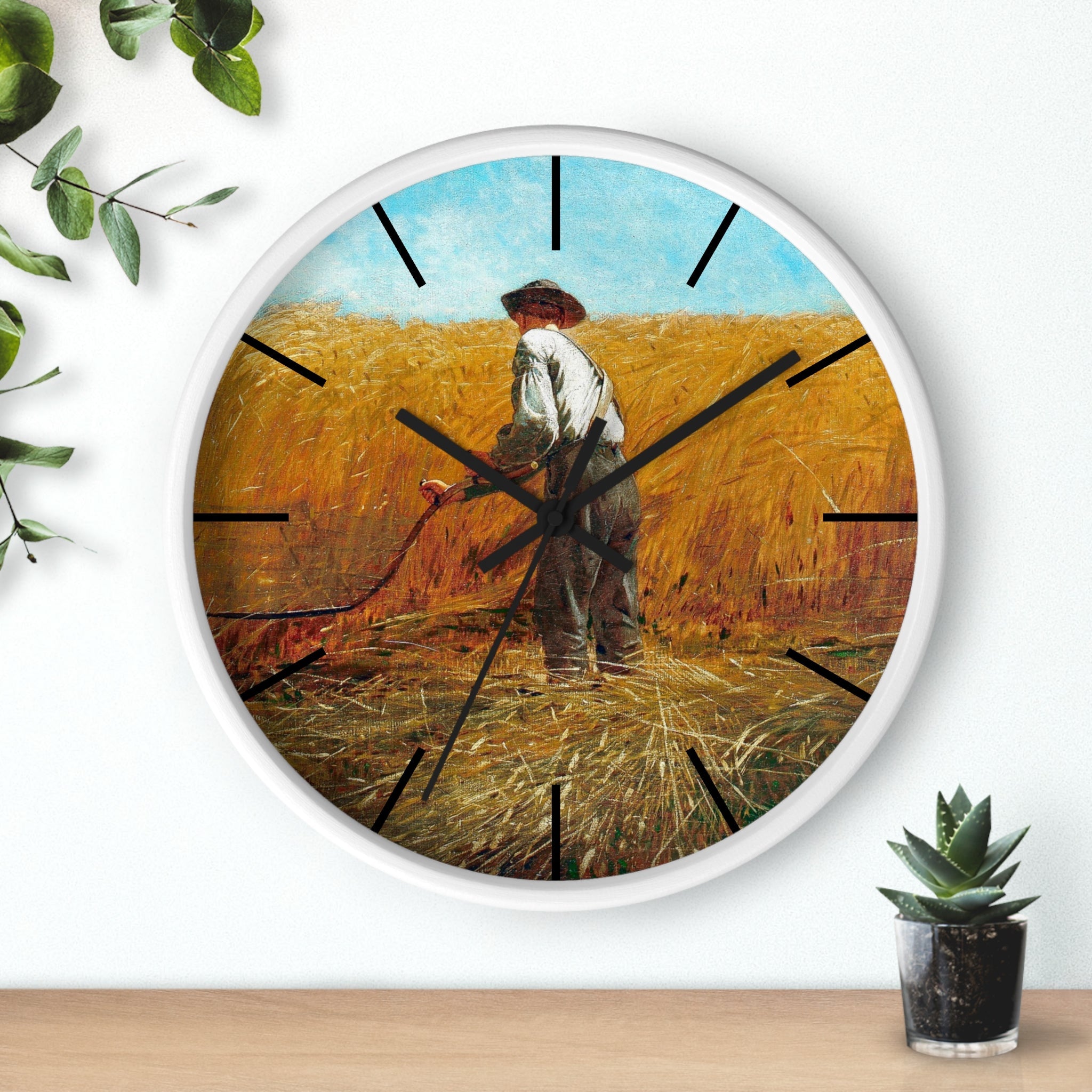 Custom Masters of Art Winslow Homer The Veteran in a New Field Premium Wall Clock - POPvault