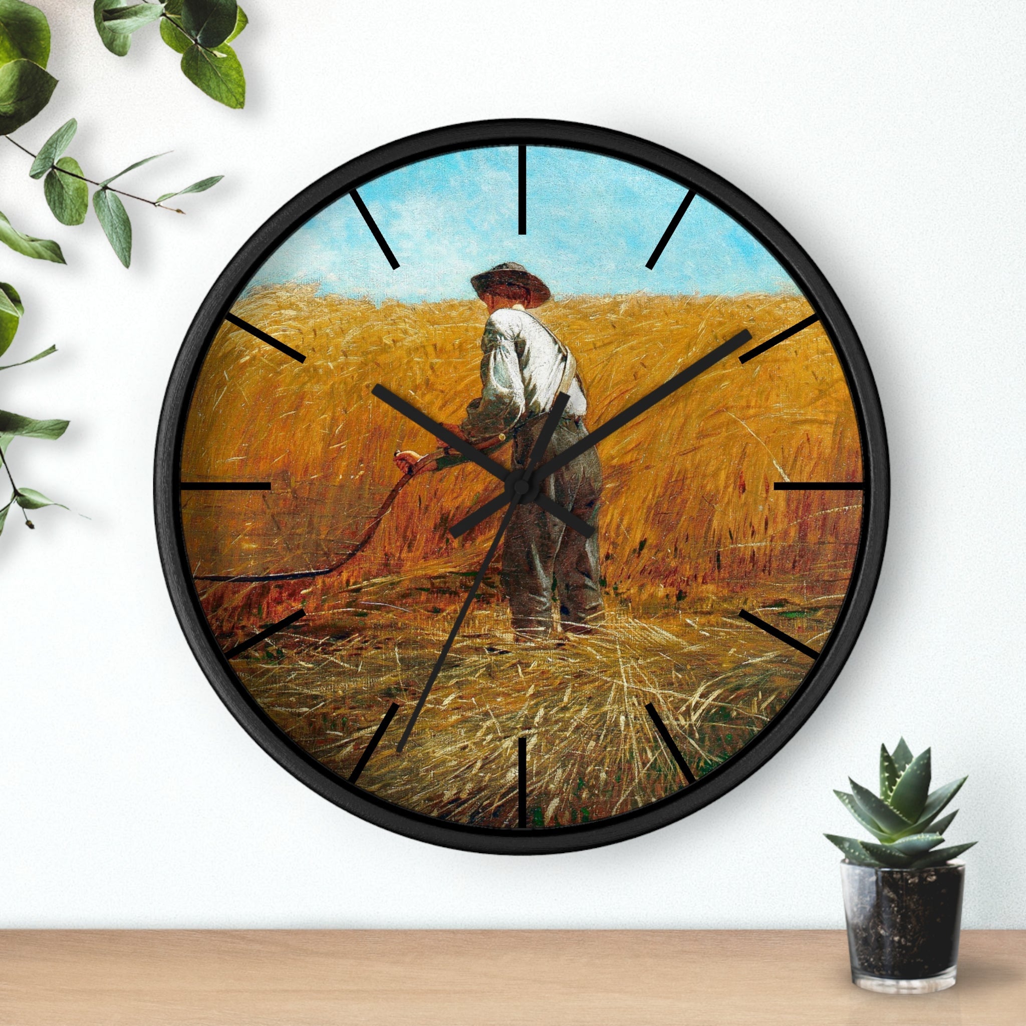 Custom Masters of Art Winslow Homer The Veteran in a New Field Premium Wall Clock - POPvault