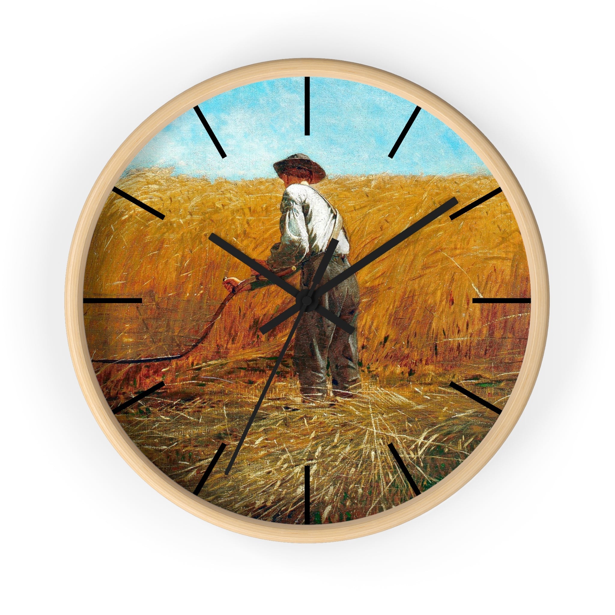 Custom Masters of Art Winslow Homer The Veteran in a New Field Premium Wall Clock - POPvault