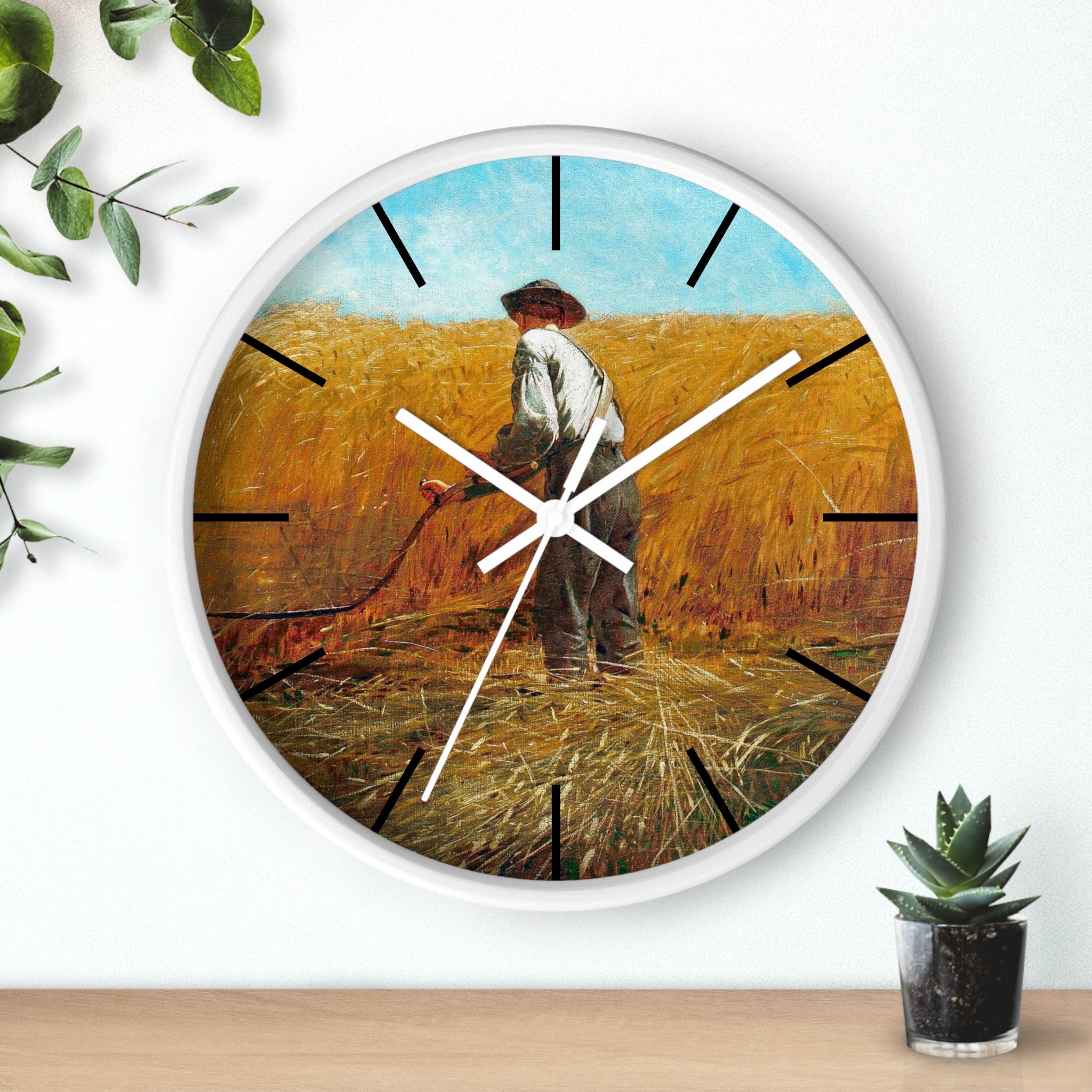 Custom Masters of Art Winslow Homer The Veteran in a New Field Premium Wall Clock - POPvault