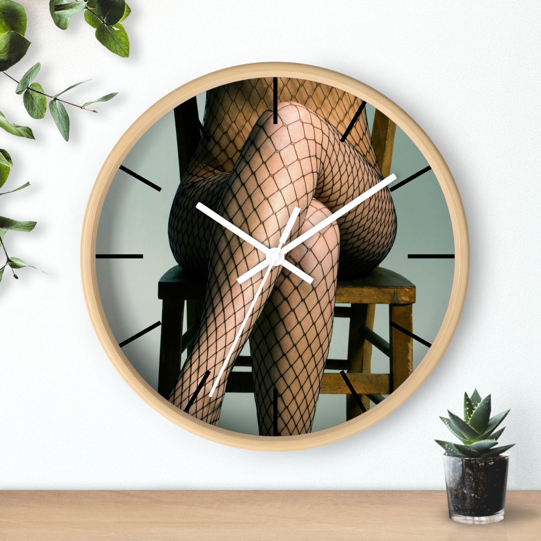 Custom Masters of Photography Legs In Fishnets Premium Wall Clock - POPvault
