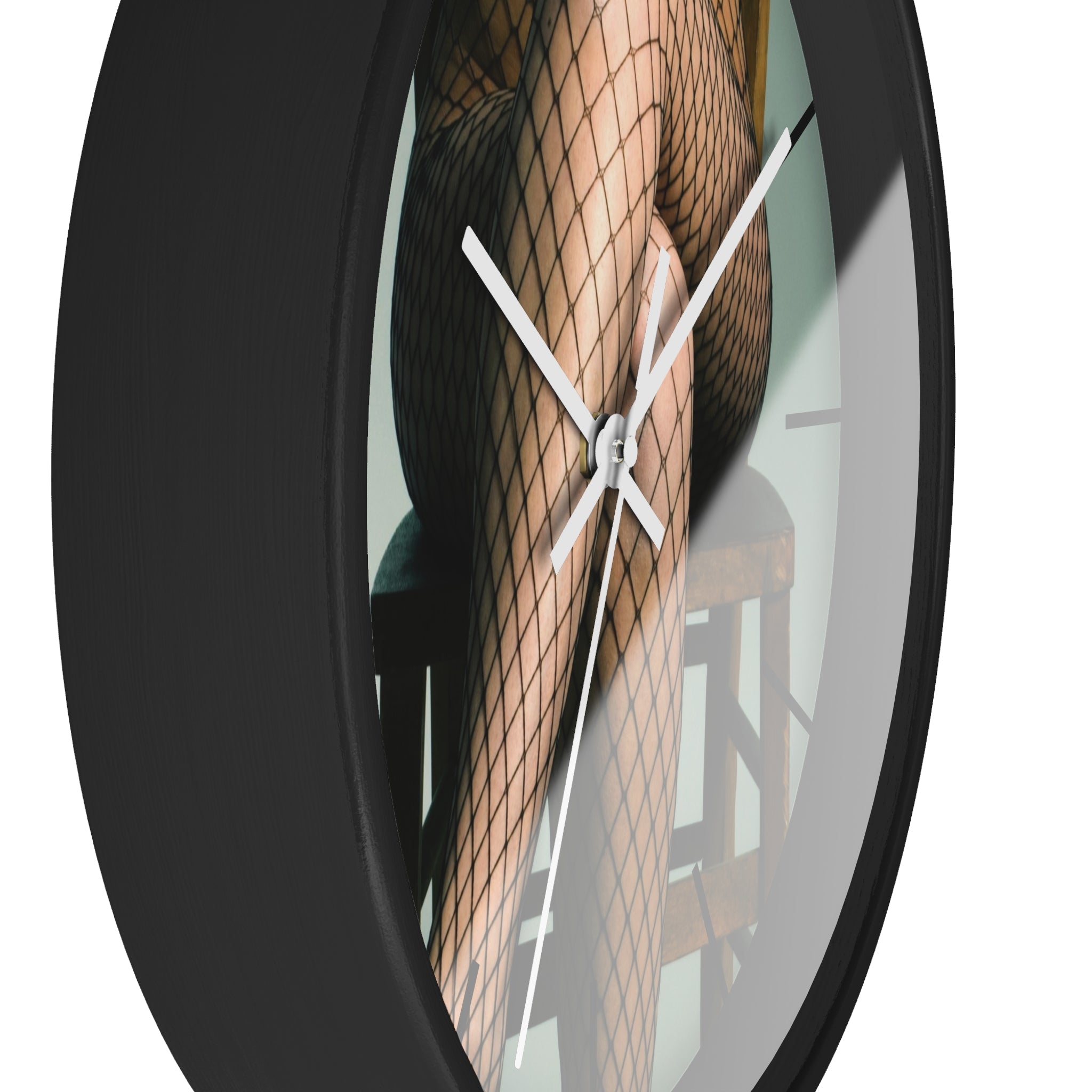 Custom Masters of Photography Legs In Fishnets Premium Wall Clock - POPvault