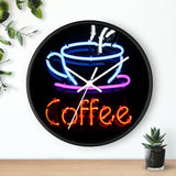 Custom Masters of Photography Neon Light, Coffee Sign Premium Wall Clock - POPvault