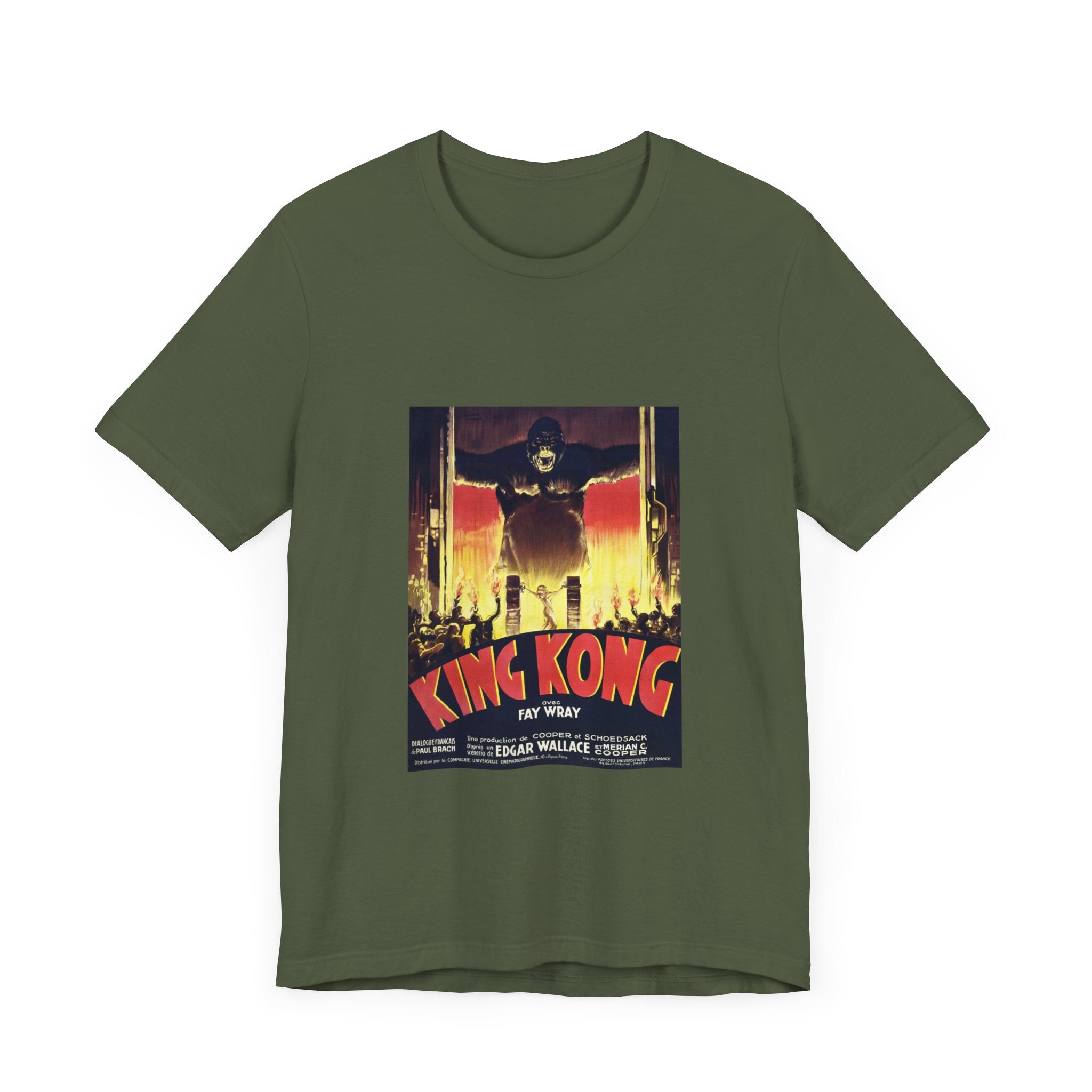 Custom Retro - a - go - go Series King Kong Unisex Jersey Short Sleeve T - Shirt - POPvault