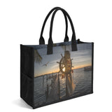 Custom Beach Life Vistas Ahoy Mate Premium All - Over Print Canvas Tote Bag - POPvault