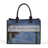 Custom Beach Life Beach Vistas Anna Marie Island 1 Premium All-Over Print Canvas Tote Bag - POPvault - Bags - Beach - beach bag