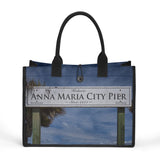 Custom Beach Life Beach Vistas Anna Marie Island 1 Premium All-Over Print Canvas Tote Bag - POPvault - Bags - Beach - beach bag
