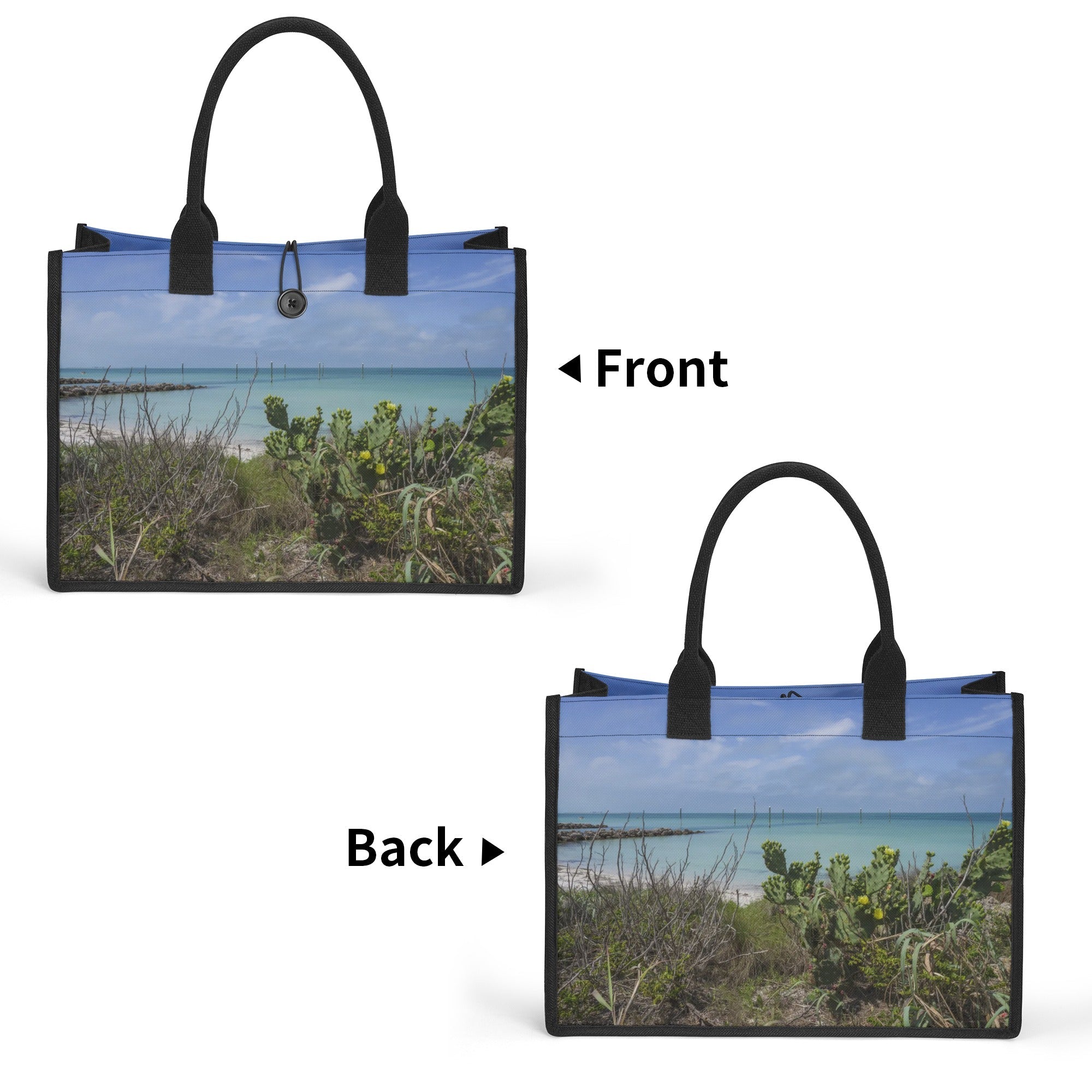 Custom Beach Life Vistas Anna Marie Island 2 Premium All - Over Print Canvas Tote Bag - POPvault