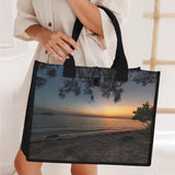 Custom Beach Life Beach Vistas Anna Marie Island 3 Premium All-Over Print Canvas Tote Bag - POPvault - Bags - Beach - beach bag