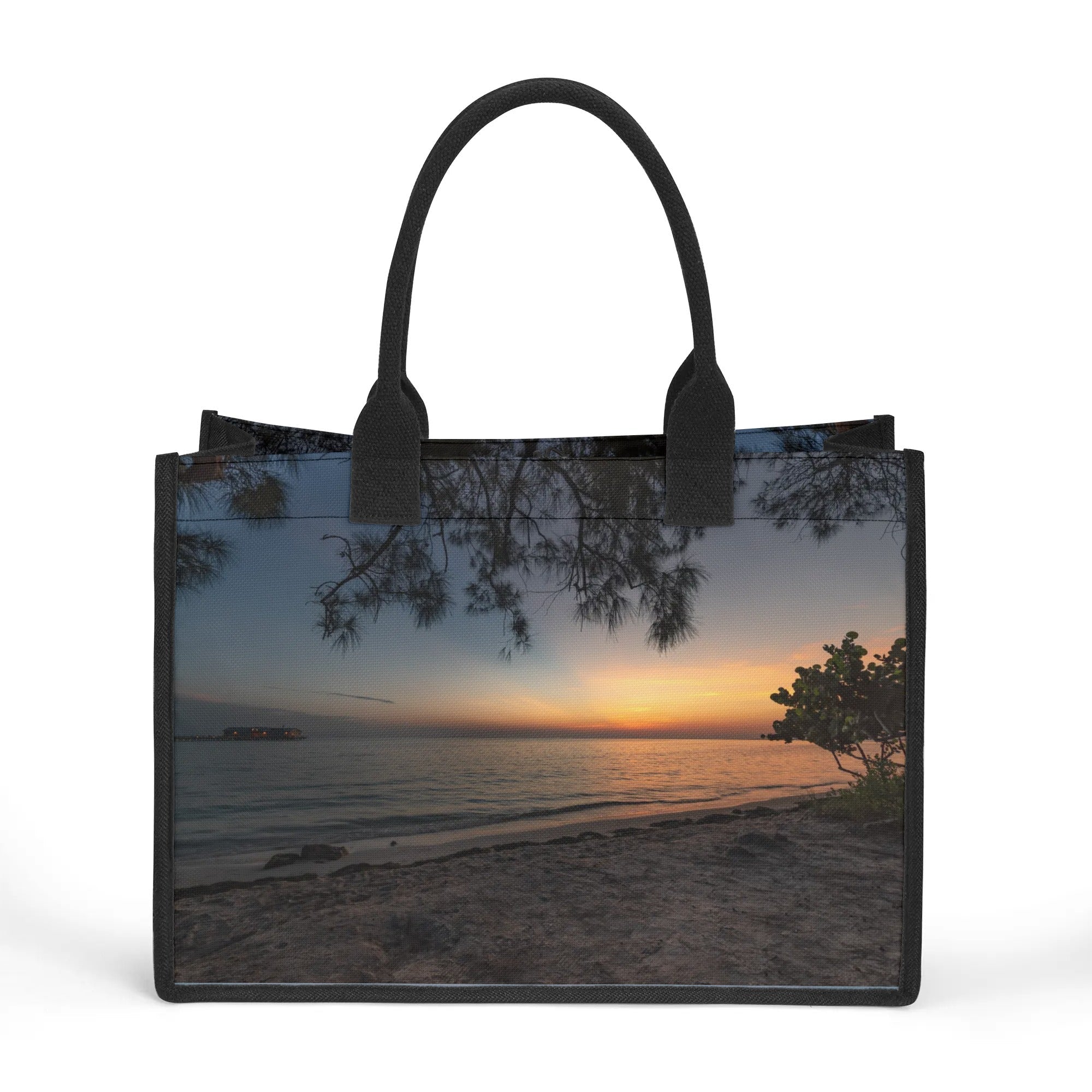 Custom Beach Life Vistas Anna Marie Island 3 Premium All - Over Print Canvas Tote Bag - POPvault