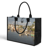 Custom Beach Life Vistas Bay View Premium All - Over Print Canvas Tote Bag - POPvault