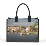 Custom Beach Life Beach Vistas Bay View Premium All-Over Print Canvas Tote Bag - POPvault - Bags - Beach - beach bag