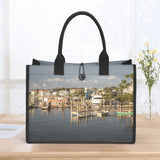 Custom Beach Life Beach Vistas Bay View Premium All-Over Print Canvas Tote Bag - POPvault - Bags - Beach - beach bag