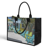 Custom Beach Life Beach Vistas Beach Chairs Premium All-Over Print Canvas Tote Bag - POPvault - Bags - Beach - beach bag