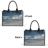 Custom Beach Life Vistas Beach Clouds Premium All - Over Print Canvas Tote Bag - POPvault