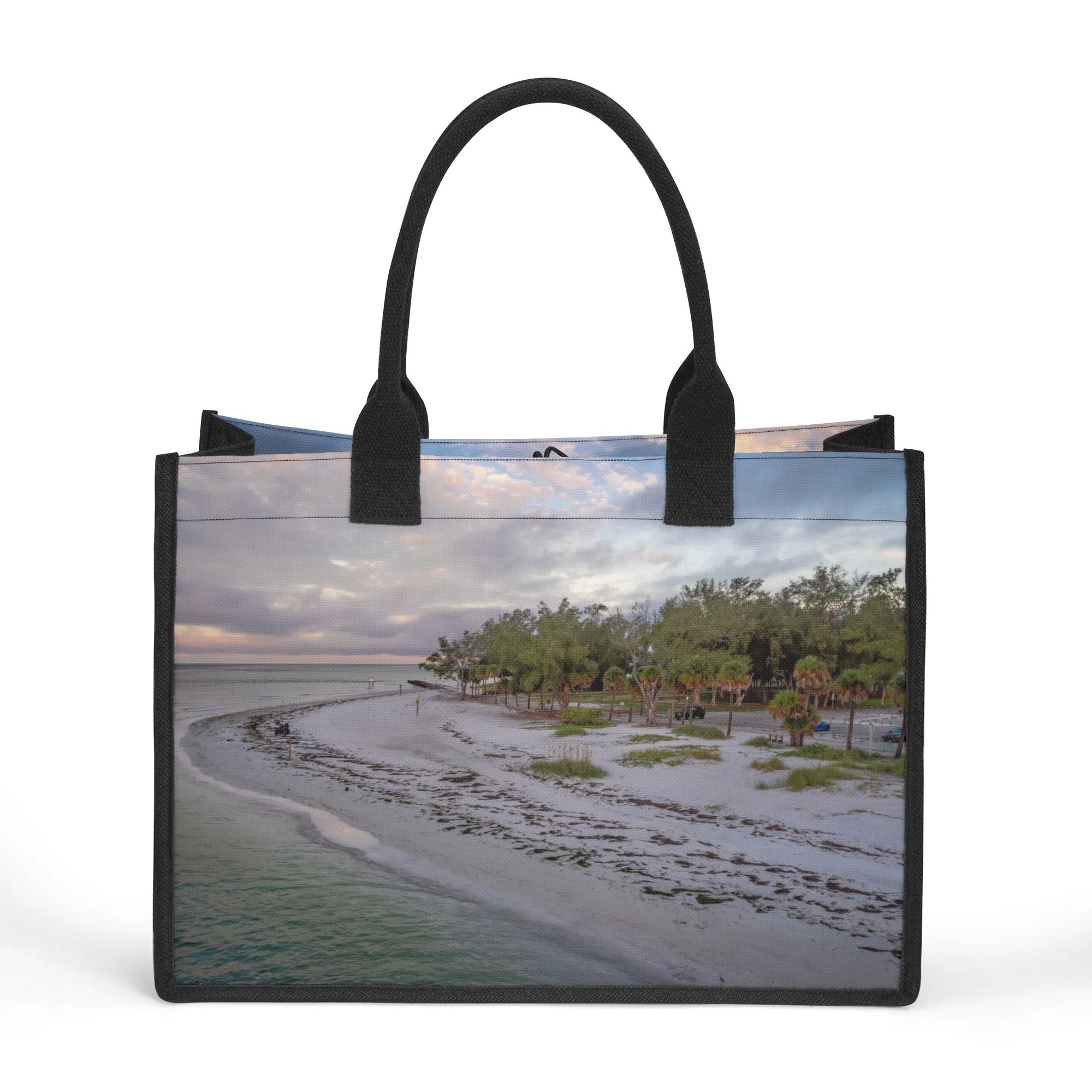 Custom Beach Life Vistas Beach Point Premium All - Over Print Canvas Tote Bag - POPvault