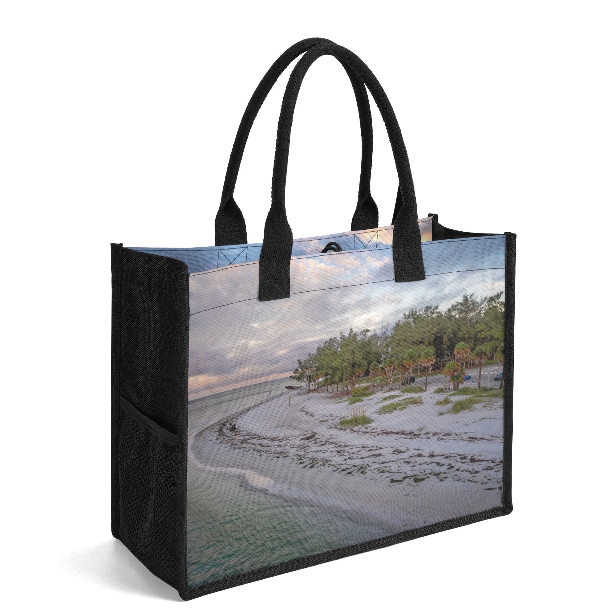 Custom Beach Life Vistas Beach Point Premium All - Over Print Canvas Tote Bag - POPvault