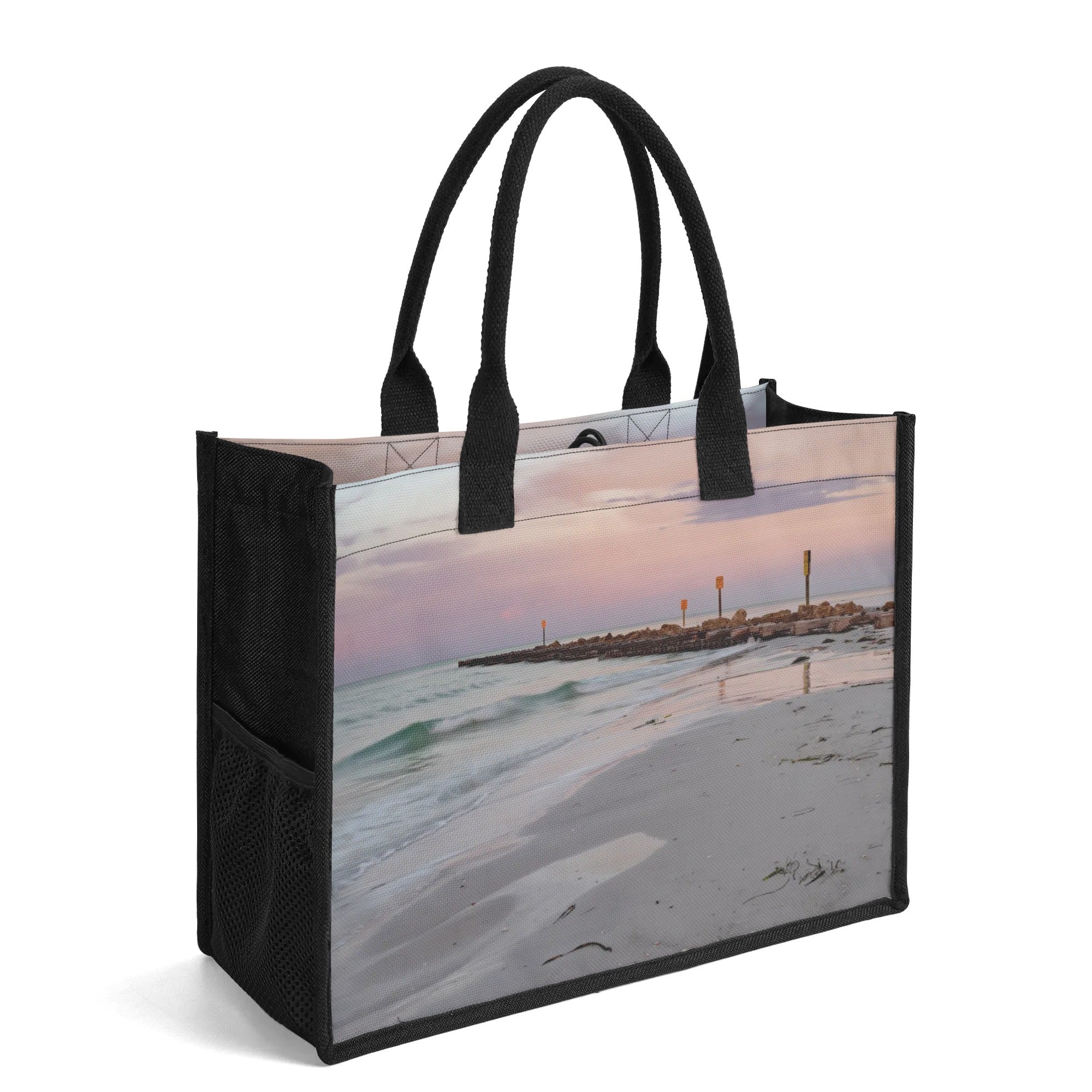 Custom Beach Life Vistas Beautiful Morning 2 Premium All - Over Print Canvas Tote Bag - POPvault