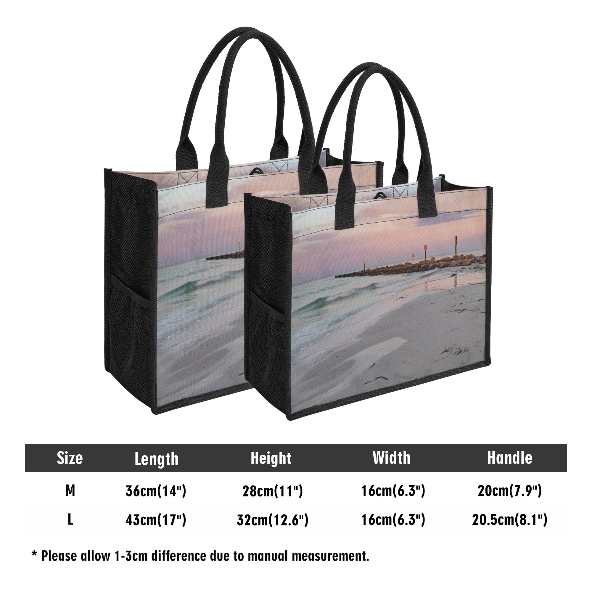 Custom Beach Life Vistas Beautiful Morning 2 Premium All - Over Print Canvas Tote Bag - POPvault