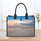 Custom Beach Life Vistas Beautiful Morning Premium All - Over Print Canvas Tote Bag - POPvault