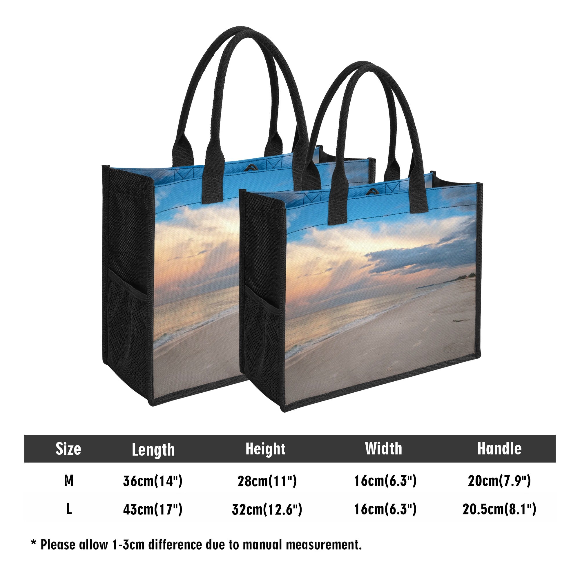 Custom Beach Life Vistas Beautiful Morning Premium All - Over Print Canvas Tote Bag - POPvault