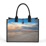 Custom Beach Life Vistas Beautiful Morning Premium All - Over Print Canvas Tote Bag - POPvault