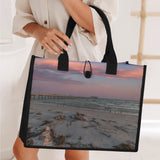 Custom Beach Life Vistas Beautiful Morning Sky Premium All - Over Print Canvas Tote Bag - POPvault