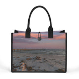 Custom Beach Life Beach Vistas Beautiful Morning Sky Premium All-Over Print Canvas Tote Bag - POPvault - Bags - Beach - beach bag